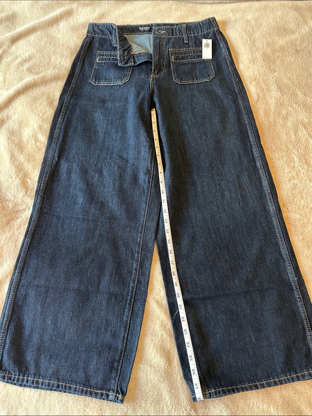 Old Navy Wide Leg Women's Jeans - Dark Denim Blue
